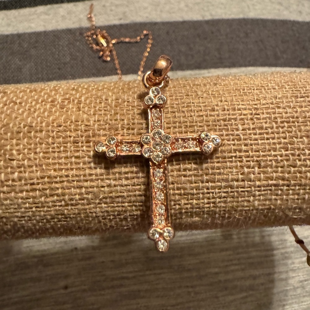 Rose Gold Color Cross